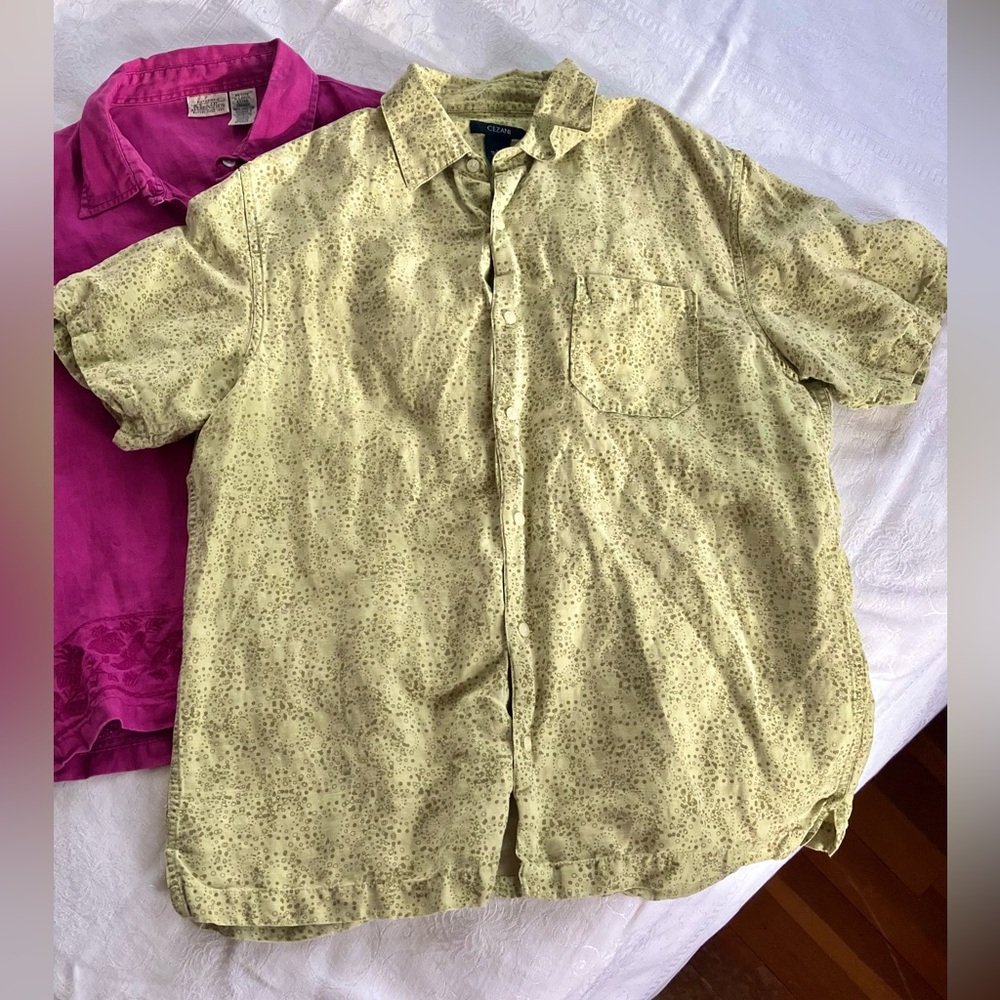 Cezani‎ silk and linen button up